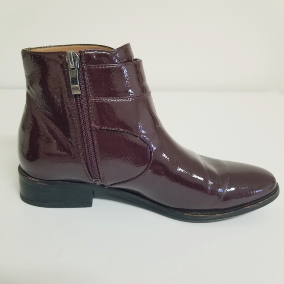 Franco Sarto Riddick burgandy patent leather boot - Picture 4 of 10